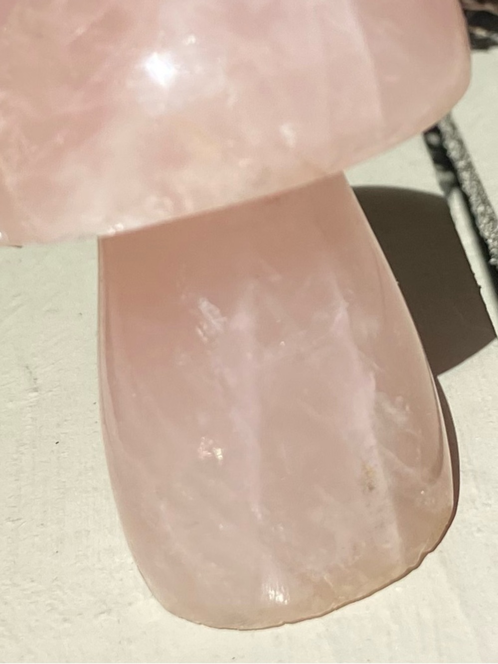 Rose Quartz Mushroom - Picture 4 of 12